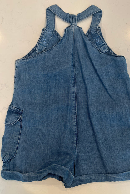Denim short overall