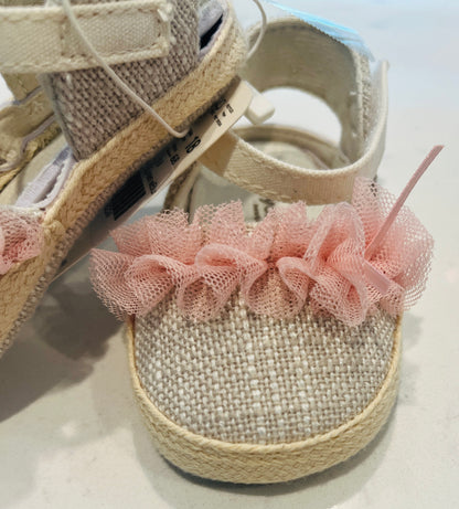 Mayoral Linen and Blush Baby Espadrilles