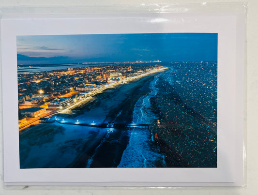 Offshore Drones Night view with Lights 5x7 Greeting Card