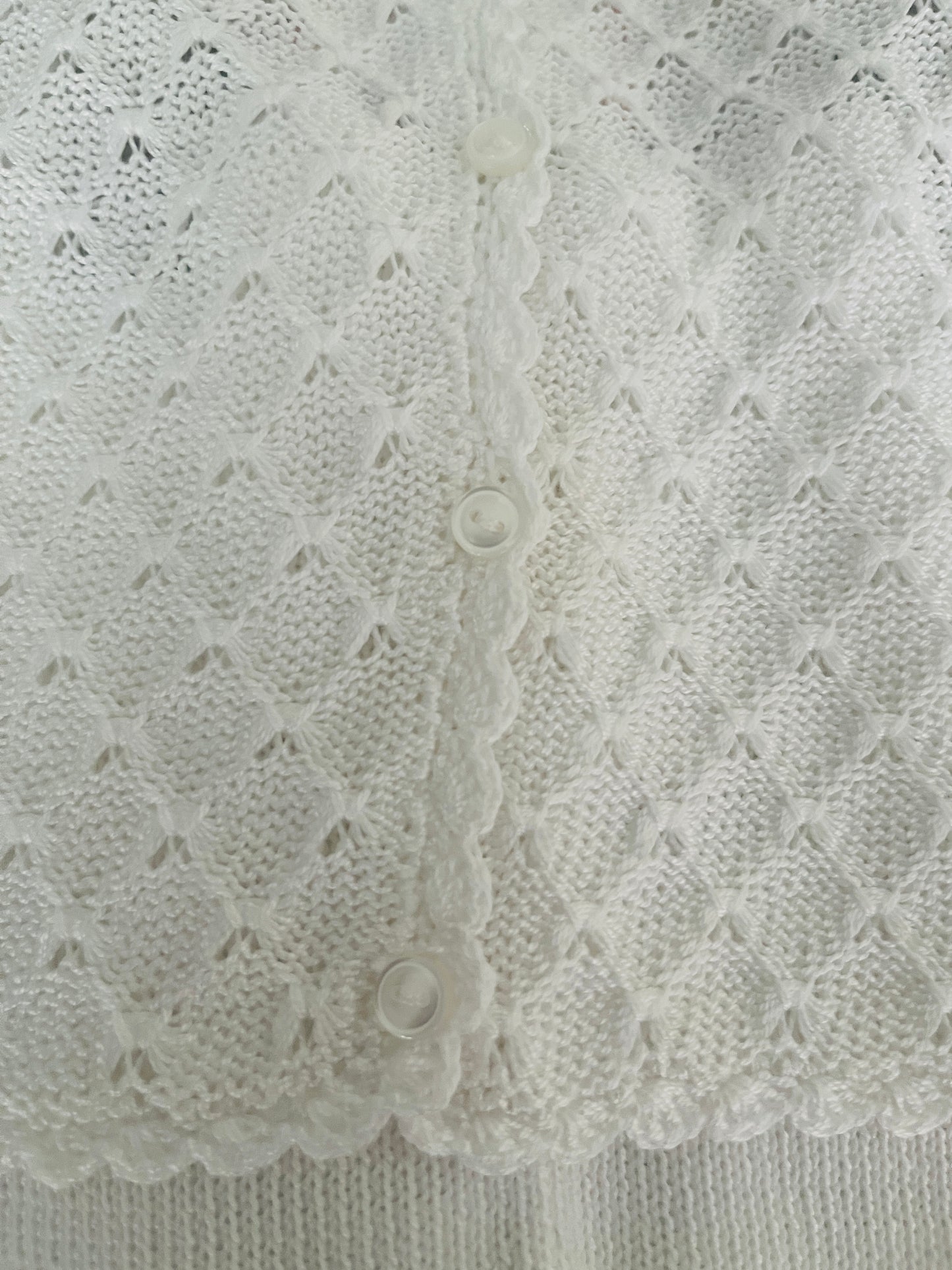 3pc White Knit Set w Hat