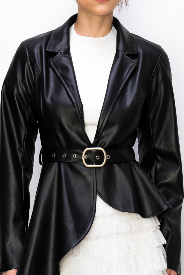 Black Vegan Leather Jacket