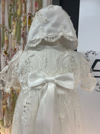 Off White Lace Coat Dress