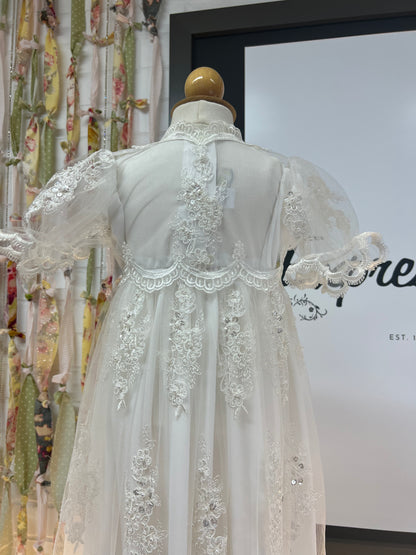 Off White Lace Coat Dress
