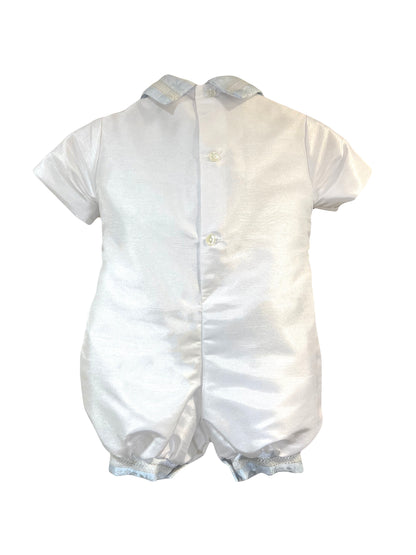 2pc Shantung Knickers Short Sleeve with Blue Detail w Barret