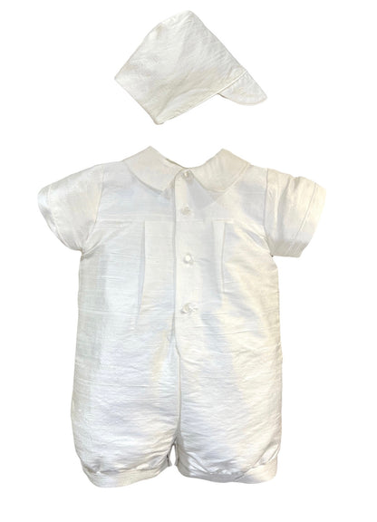 2pc Silk Romper w Bonnet