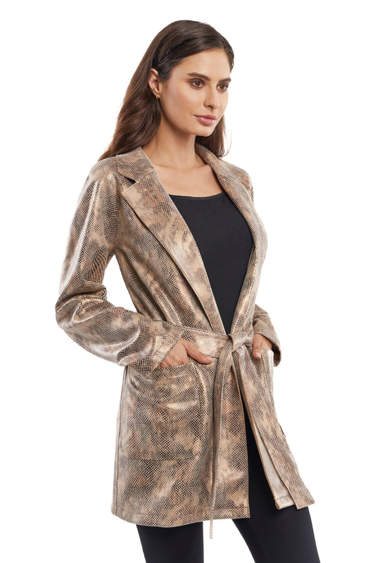 Faux Snake Skin Jacket