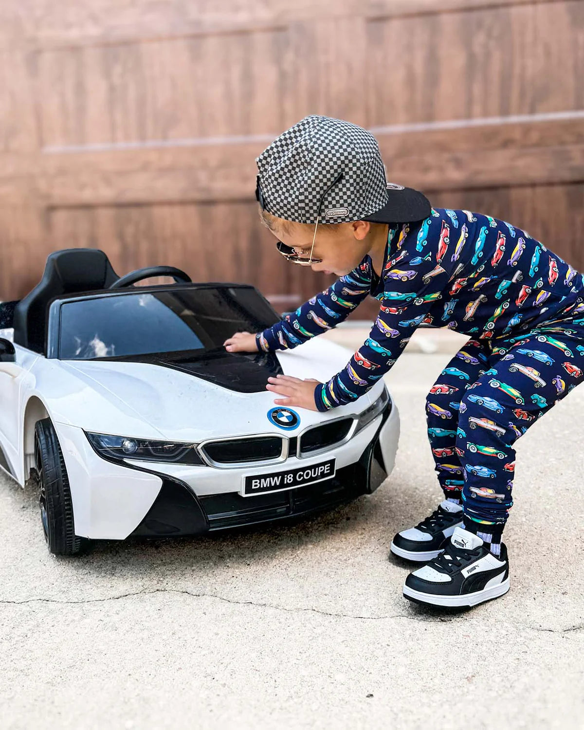 toddler boys car pajamas, kids trucks lounge set, boutique boys pajama set, navy car print pjs, 2 piece kids car sleepwear, Expressions Boutique NY, Woodbury boutique kids clothes, children’s pajamas with cars, boys holiday sleep set, toddler boys lounge outfit, comfy boys pajama set, car print long sleeve pajamas