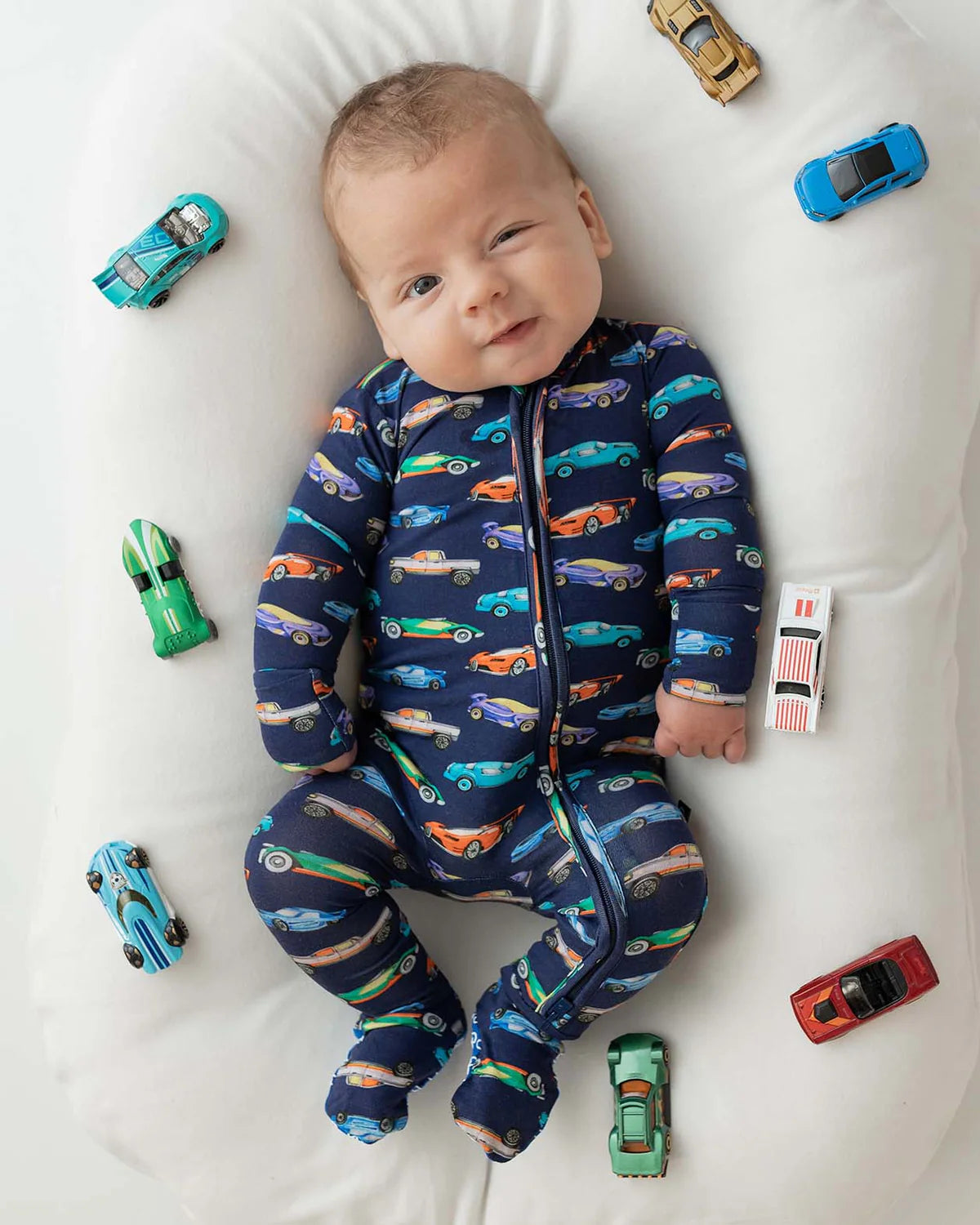 baby boy cars footie pajamas, infant trucks zippered sleeper, navy transport print footie, toddler boys car zip onesie, boutique baby footed sleeper cars, Jackson trucks cars baby pajamas