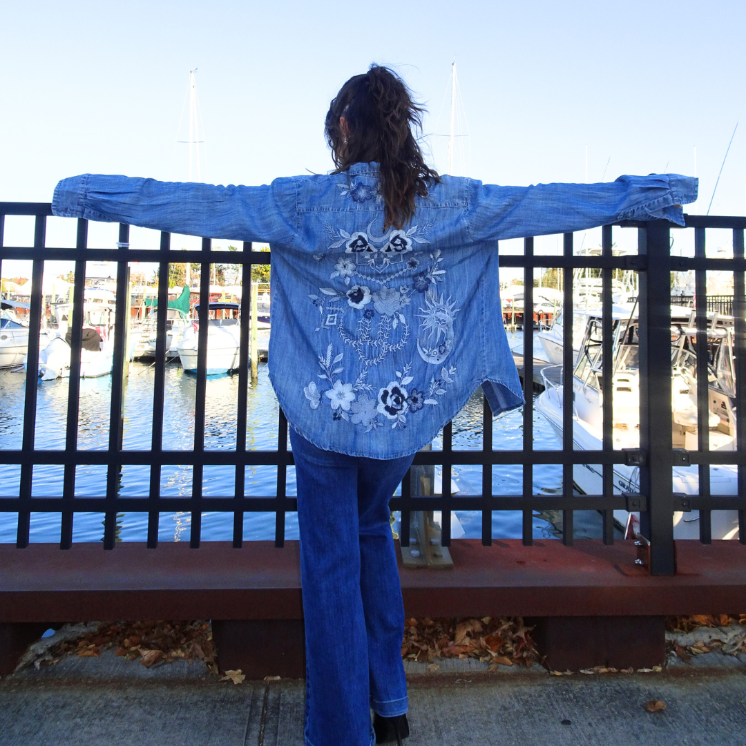 Denim Blue Amara Button Up Shirt