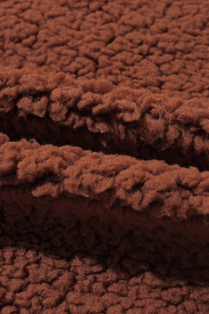 Red Clay Faux Shearling Jacket