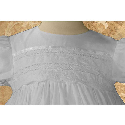 2pc White Cotton Gown w Venise Lace