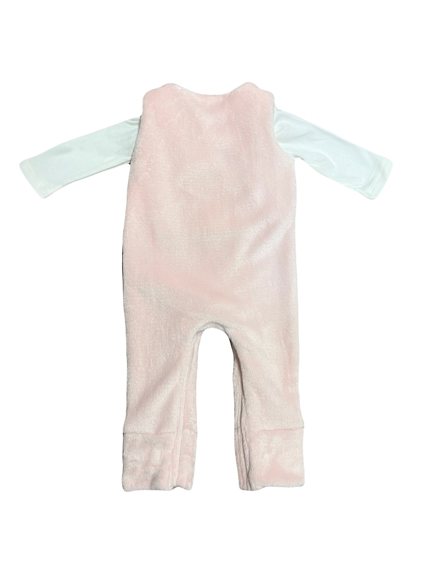 2pc Owl Pale Pink Jumpsuit Set