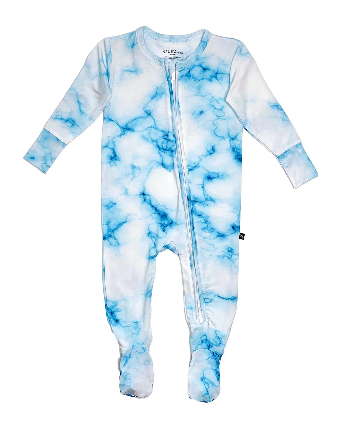 baby blue tie dye footie, infant marble print zip onesie, boutique zippered footed sleeper, toddler cozy footie pajamas, Milo ice tie dye baby outfit, boutique baby boy girl tie dye footie
