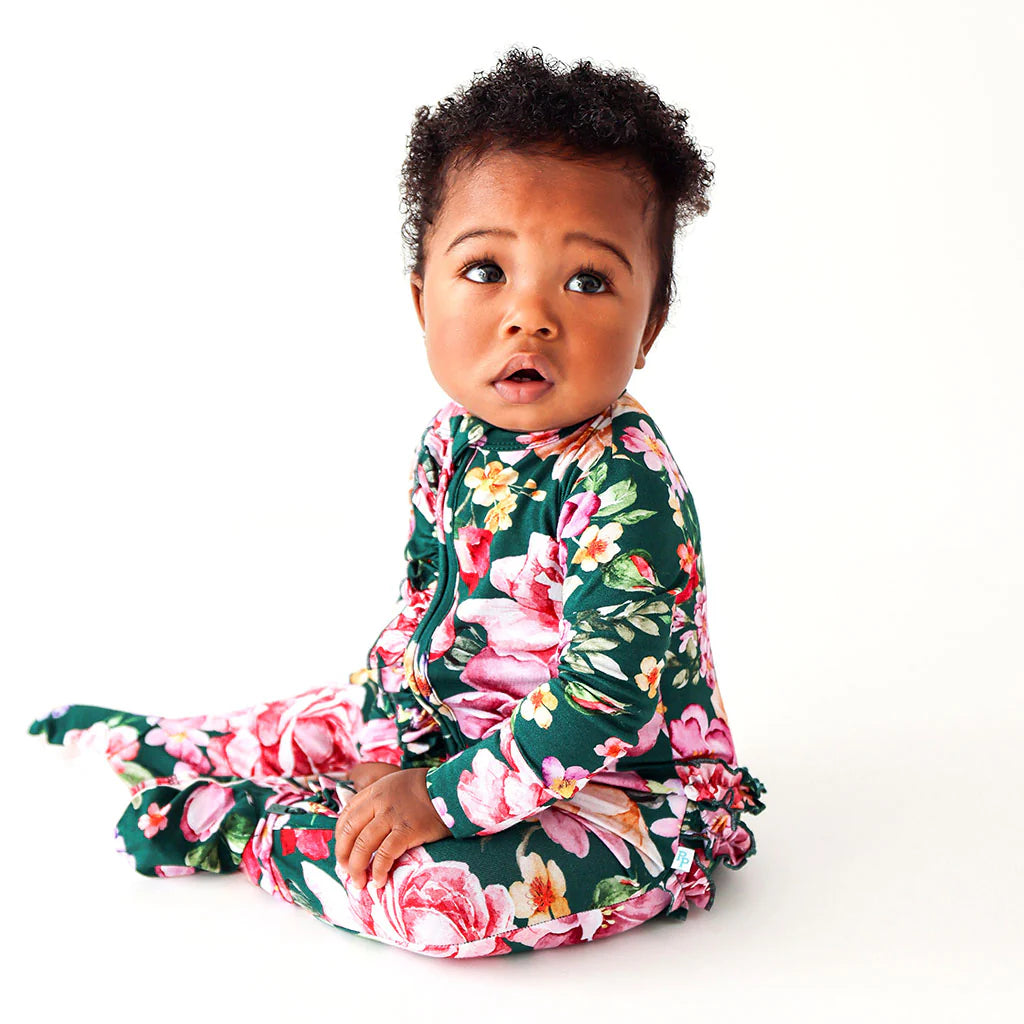 Arsine Zippered LS Ruffled Footie