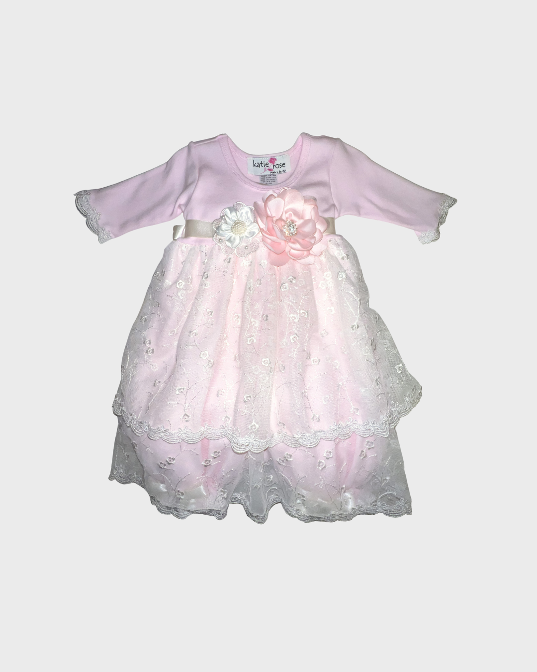 Pink Lace SS Bloomer Dress