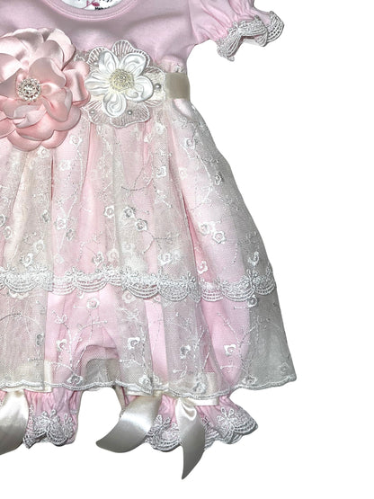 Pink Lace Bloomer Dress