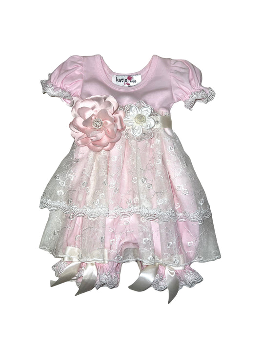 Pink Lace Bloomer Dress