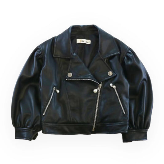 Black Lantern Slv Leather Jacket