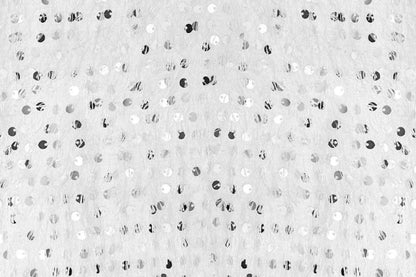White Silver Sequin Eyelash Top