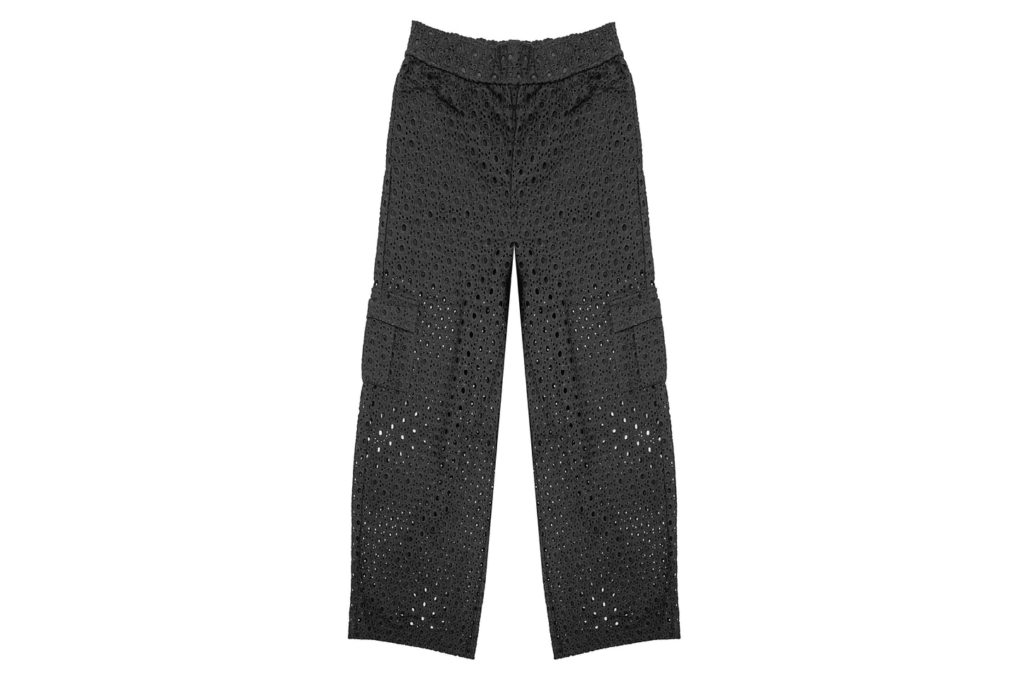 Black Eyelet Cargo Pant