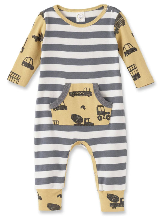 2pc Keep Truckin Romper Set With Hat