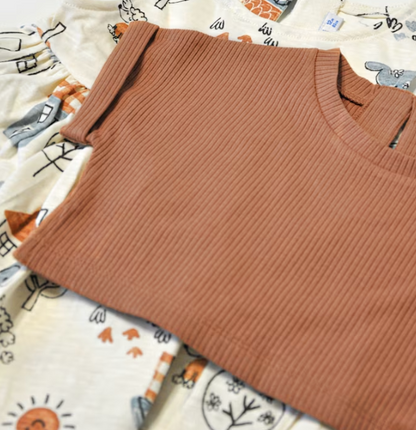 2pc Toffee Doodles Dress w Top