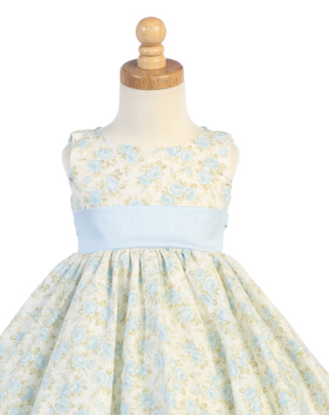 Blue & Ivory Floral Dress