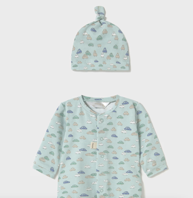 2pc Jade Green scattered cars Footy w Cap
