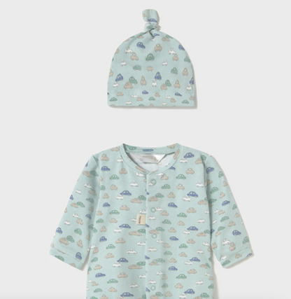 2pc Jade Green scattered cars Footy w Cap