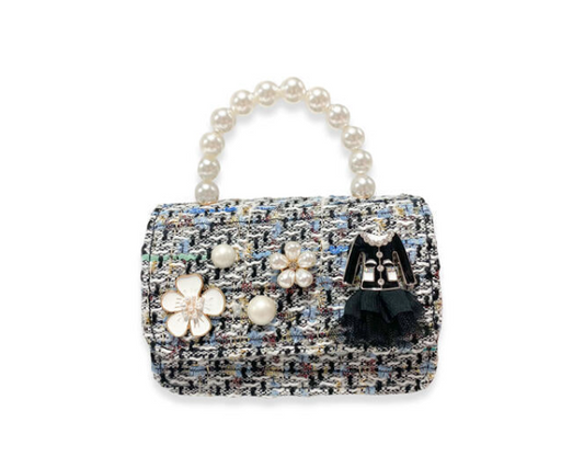 Floral Charms Tweed Purse