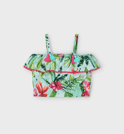 2pc Hawaiian Print Top w Shorts