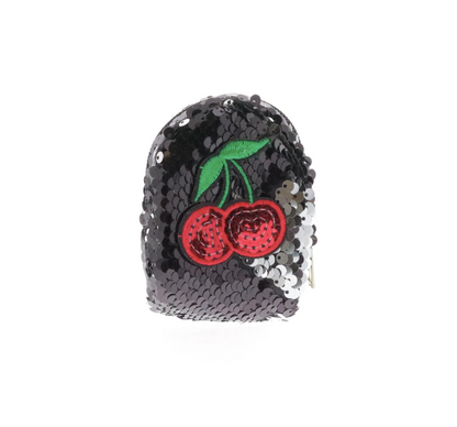 Sequined Cherry Coin Purse