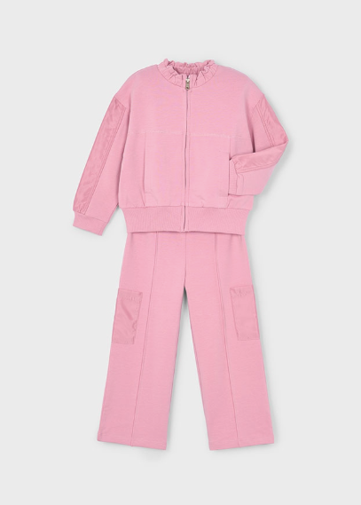 2pc Rose Zipper Sweatshirt & Pant