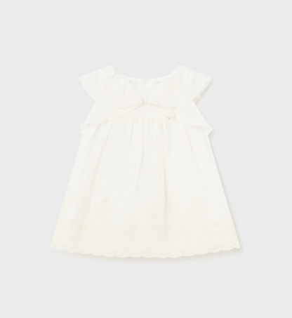 Off White Embroidered Dress