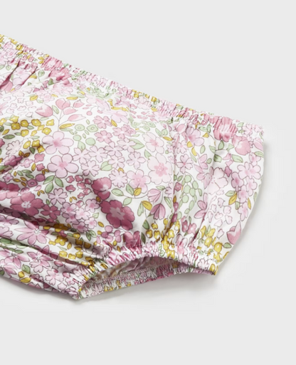 Pink Floral Smock Dress