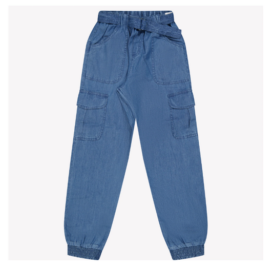 Soft Light Weight Denim Pant w Belt