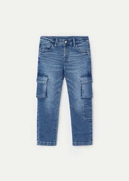 2pc Navy SKATE Tee w Denim Cargo  Pants *