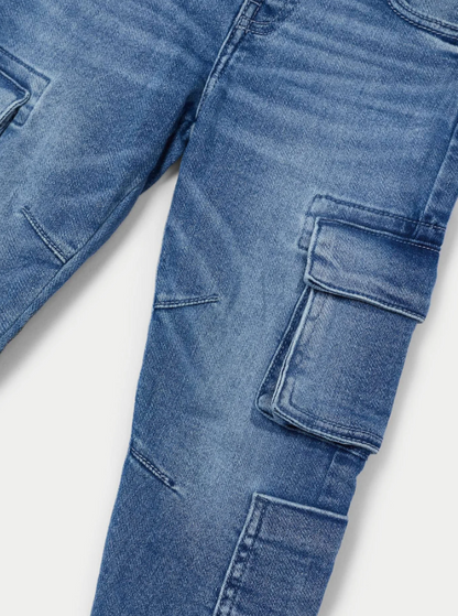 2pc Navy SKATE Tee w Denim Cargo  Pants *