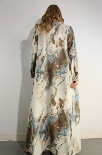 2pc Printed Cardigan & Pants Set
