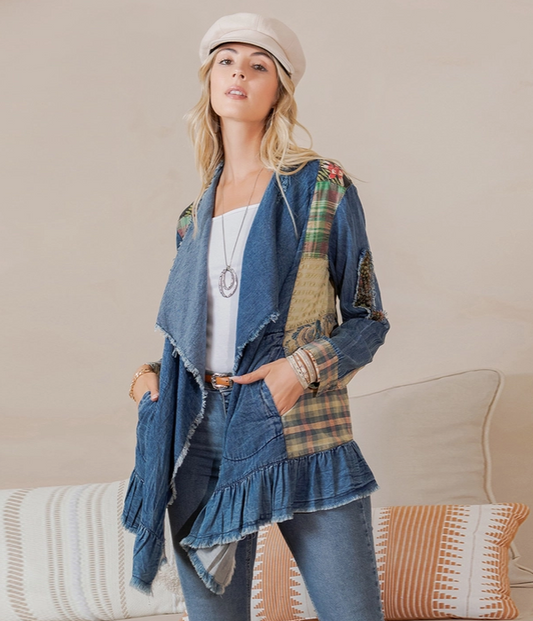 Denim Patchwork Jacket