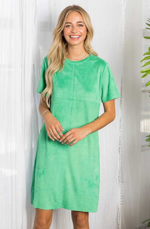 Green Audrey Dress with Pockets