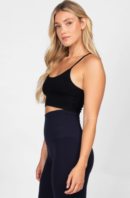 Double Layer Back Crop Cami Bralette