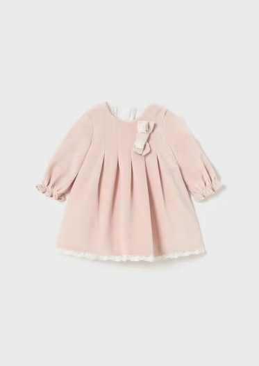 Soft Pink Velvet Dress