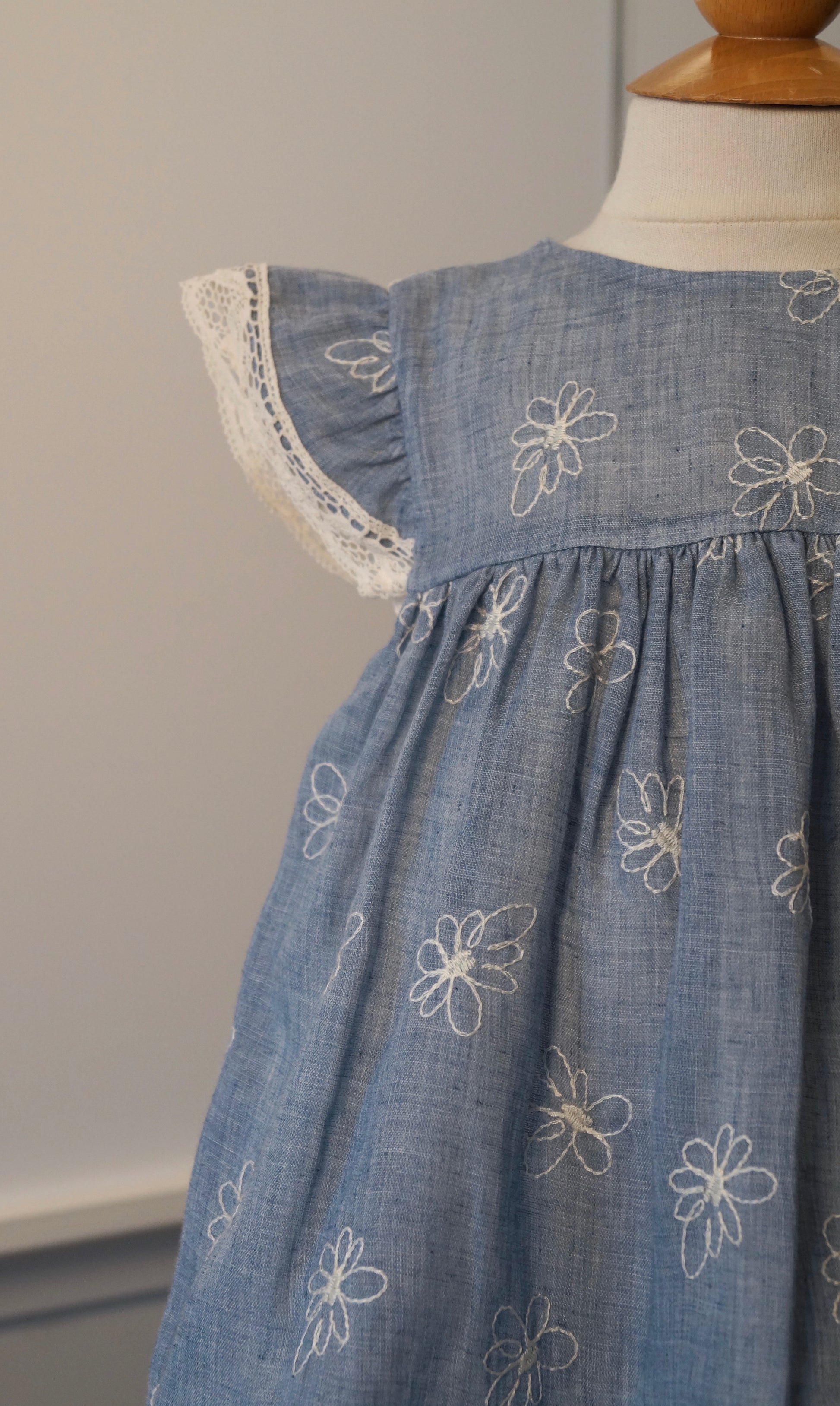 Blue Embroidered Dress 18M Blue Embroidered Dress 18M