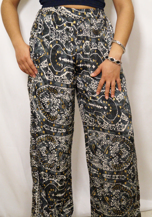 Black & White w Gold Accent Pant