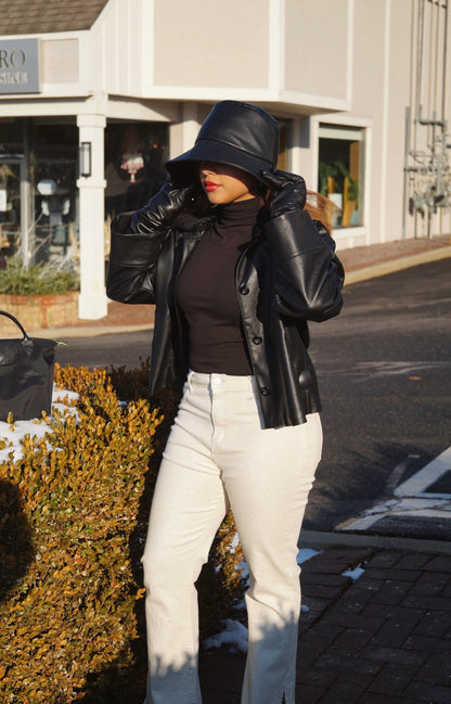 Black Vegan Leather Jacket