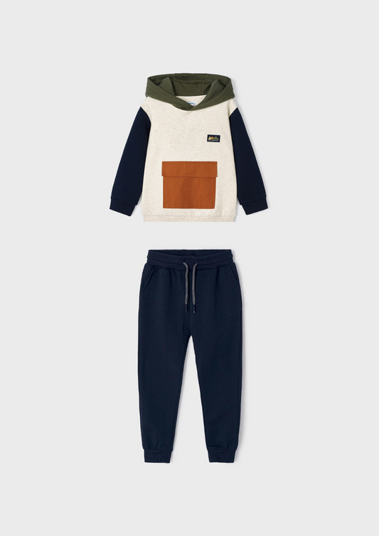 2pc Color Block Pullover Hoodie w Pant