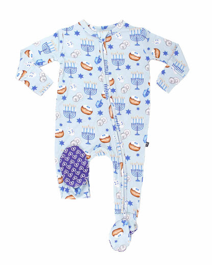 Zohar Hanukkah Zippered Footy