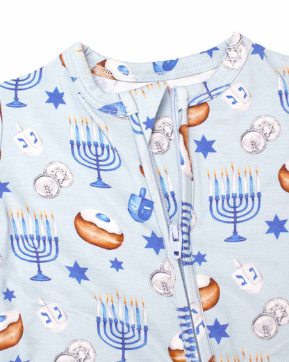 Zohar Hanukkah Zippered Footy