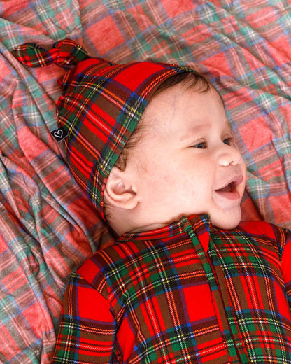 plaid baby footie pajamas, red plaid holiday footy, Christmas baby sleeper zippered, toddler holiday pajamas footed, December plaid zip pajama, festive baby footy sleepwear, boutique holiday kids pajamas, plaid Christmas morning outfit, newborn holiday sleepwear, unisex plaid footy pajamas